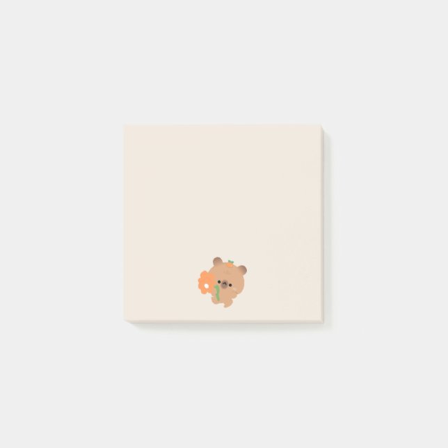 Söt Romantisk Kapybar Post-it Block (Framsida)