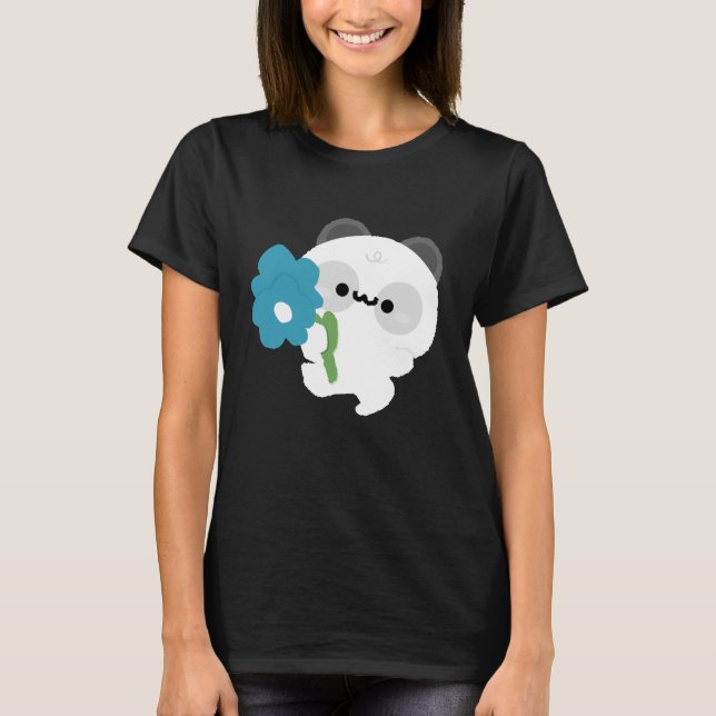 Söt romantisk panda t shirt (Framsida)