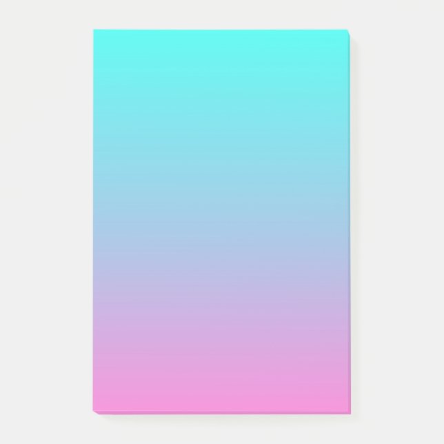 Söt Rombre sjöjungfru rosa Fuchsia turkos Post-it Block (Framsida)