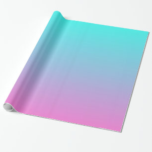 Söt Rombre sjöjungfru rosa Fuchsia turkos Presentpapper
