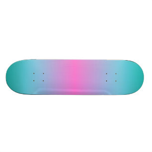 Söt Rombre sjöjungfru rosa Fuchsia turkos Skateboard Bräda 20,5 Cm