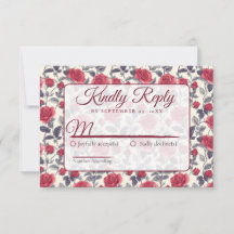 Söt ros blomma RSVP-kort