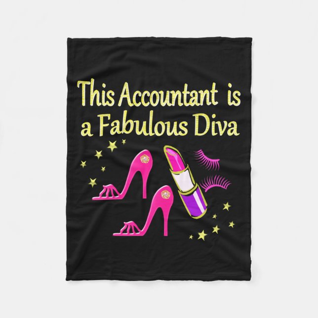 SÖT ROSA ACCOUNTANT DIVA DESIGN FLEECEFILT (Framsidan)