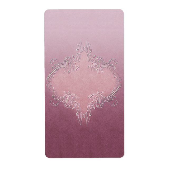 Söt Rosa Apothecary Label Fraktsedel (Framsidan)