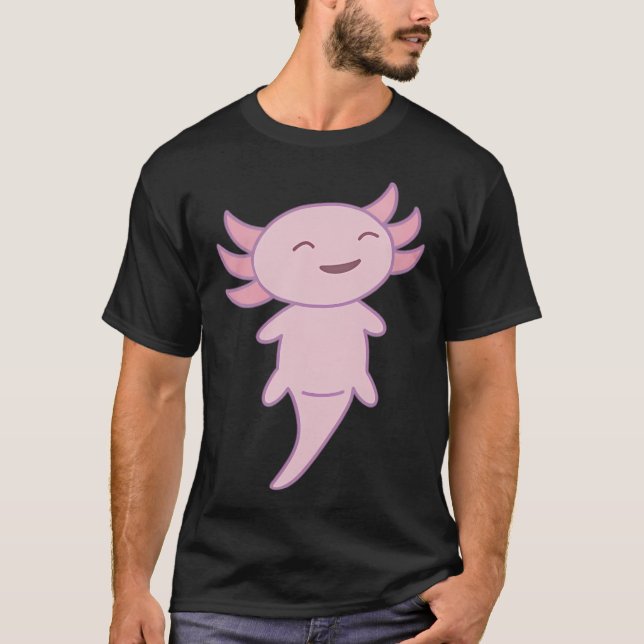 söt rosa axolotl t shirt (Framsida)