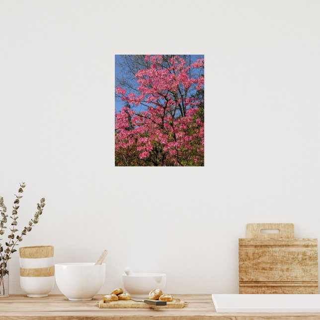 Söt Rosa Azaleas Blommigt Poster (Kök)