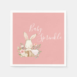 Söt Rosa Baby Sprinkle Script Baby Shower Pappersservett