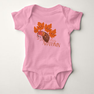 Söt rosa babybodi i mjuk ekologisk bomull t shirt