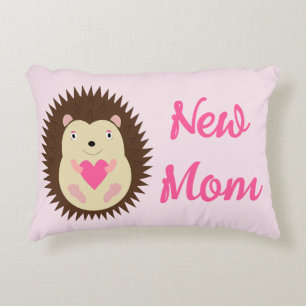 Söt rosa babyflicka igelkott specialdesign prydnadskudde