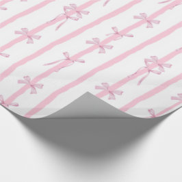 Söt Rosa Band Slitstret Inpackningspapper Presentpapper