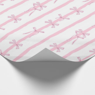 Söt Rosa Band Slitstret Inpackningspapper Presentpapper