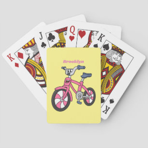 Söt rosa barn tecknad illustration casinokort