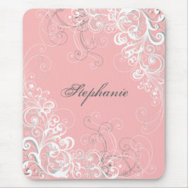 Söt Rosa Baroque Mouse Pad Musmatta