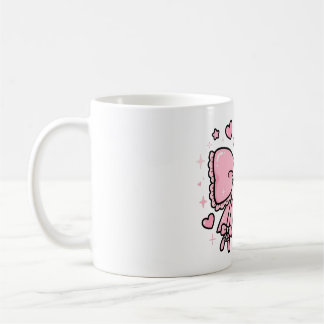 Söt Rosa Bläckfisk Kaffemugg – Bedårande Havsskape