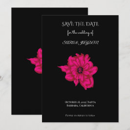 Söt Rosa Blomma Clipart – Pop Art Blommig Design Spara Datumet