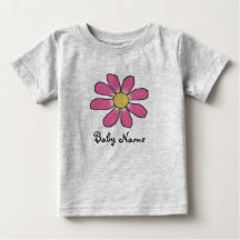 Söt Rosa blomma med Anpassningsbar Baby Namn