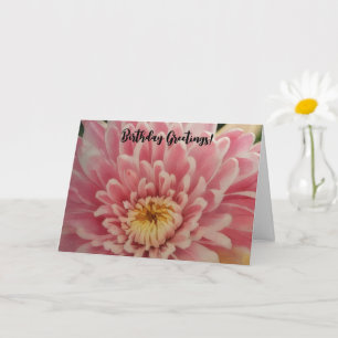 Söt Rosa Blommdagskort Kort