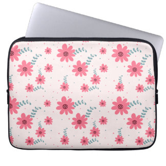 Söt rosa blommig mönster | Tusenskönastilestetik  Laptop Fodral