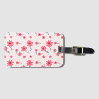 Söt Rosa Blommig Mönster | Tusenskönsblomma Esteti Bagagebricka