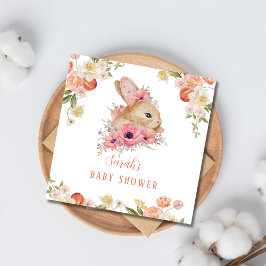 Söt rosa blommigt, babydusch pappersservett