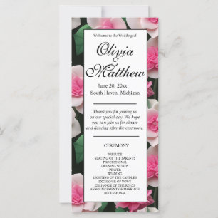 Söt rosa blommigt boho greenery mönster