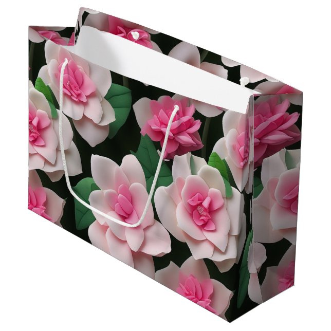 Söt rosa blommigt boho greenery mönster (Framsidan Vinklad)