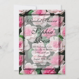 Söt rosa blommigt boho greenery mönster inbjudningar