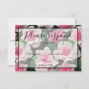 Söt rosa blommigt boho greenery mönster OSA kort