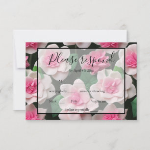 Söt rosa blommigt boho greenery mönster OSA kort