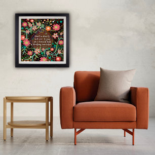 Söt Rosa Blommigt inspirerande med början över off Poster