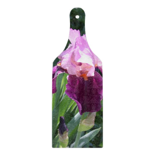 Söt Rosa Blommigt Iris Clearboard Board (Framsidan)