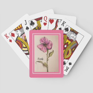 SÖT ROSA BLOMMIGT MED NAMN CASINOKORT