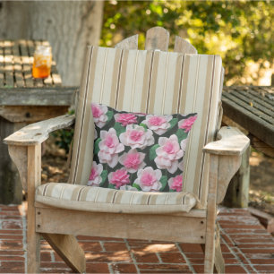 Söt rosa blommigt rosa ros rosa dahlias peonies kudde
