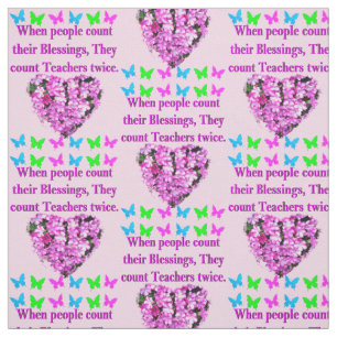 SÖT ROSA BLOMMIGT TEACHER DESIGN TYG