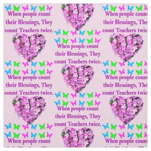 SÖT ROSA BLOMMIGT TEACHER DESIGN TYG (Provkarta)