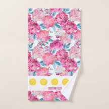 Söt Rosa Blommönster Pickleball Sport