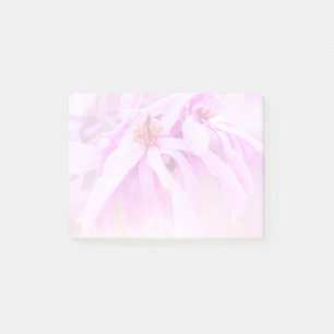Söt Rosa Blommor Blommar Post-it Block