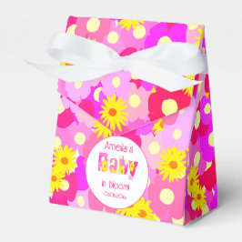 Söt Rosa Blommor Personlig Baby Shower Presentaskar