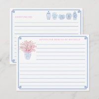 Söt Rosa & Blue Baby Shower Adress for Mamma Card
