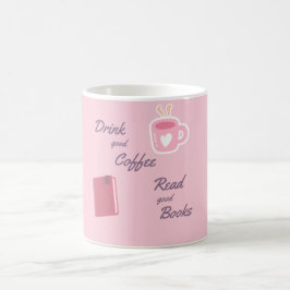 Söt Rosa Bokälskare Kaffe kopp