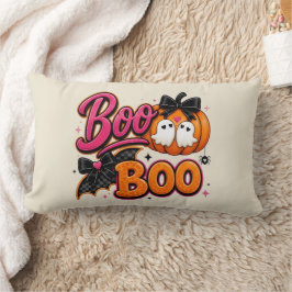 Söt Rosa Boo Boo Halloween Tjejig Pumpa Lumbarkudde