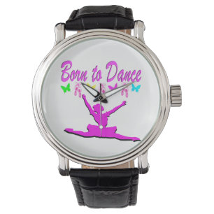 SÖT ROSA BORN TILL DANCE BALLERINA DESIGN ARMBANDSUR