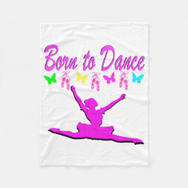 SÖT ROSA BORN TILL DANCE BALLERINA DESIGN FLEECEFILT