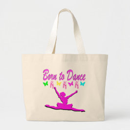 SÖT ROSA BORN TILL DANCE BALLERINA DESIGN JUMBO TYGKASSE