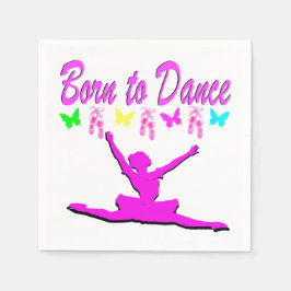 SÖT ROSA BORN TILL DANCE BALLERINA DESIGN PAPPERSSERVETT