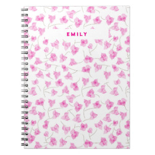 Söt Rosa Bourgenvilla Notebook Anteckningsbok