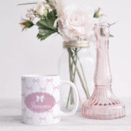 Söt Rosa Bow GrandMillennium Stil Kaffemugg