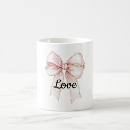 Söt Rosa Bow Kaffemugg