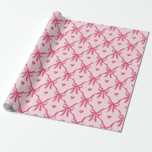 Söt Rosa Bows Wrapping Papper