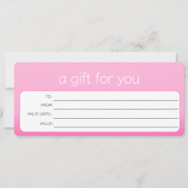 SÖT ROSA BUSINESS LOGOTYP RETAIL GIFT CERTIFICATE